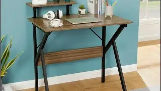 GreenForest Small Computer Desk 32 inch, Writing Gaming Desk with Moveable Shelf Review
