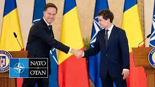 NATO Secretary General with the President of Romania 🇷🇴 Nicușor Dan, 05 NOV 2025