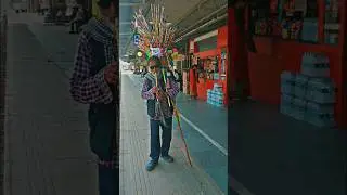 Flute playing by old man   Gadar theme : Flute hawker   Railway Talanted Hawker 🥰😍☺️.  #flute #gadar