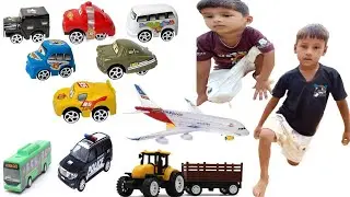 tractor trolley cartoon | kids toys | mini cars toy |