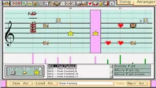 Fear Factory from Donkey Kong Country on Mario Paint Composer