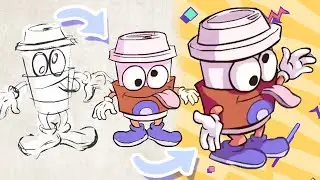 Coffee Mascot Animation Timelapse (40x)