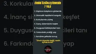 Zihni &Ouml;zg&uuml;rleştirmenin 7 Yolu #zihinsel&ouml;zg&uuml;rl&uuml;k #farkındalık #kişiselgelişim #kendinikeşfet #fighton