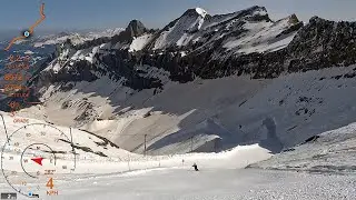 [4K] Skiing Glacier 3000, Oldenpiste 102 Black Round Trip, Diablerets Vaud Switzerland, GoPro HERO10