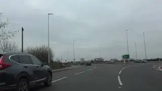 Driving On Hams Way A4440 & Malvern Road A449, Powick, Worcestershire England Sunday, 4th March 2023