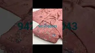 Natural crepe embroidery designer suits