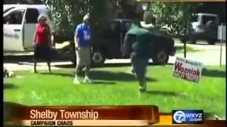 Candidate, blogger fight outside polling place
