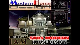 MODERN HOME DESIGN - JAM - 1 MASTER BEDROOM, 2 REGULAR BEDROOM, 1 GUEST ROOM & 1 MAIDS ROOM.