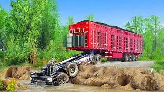 Are Mining Trucks the BEST at Crossing Rivers with CRAZY Loads