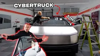Tinting A Tesla Cybertruck Windshield With Only One Person