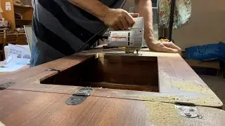 Modifying a vintage sewing cabinet for a modern machine, Part 1