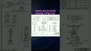 Details and Assembly view of Pipe Vice Very important for examination ITI and CITS Trainee's