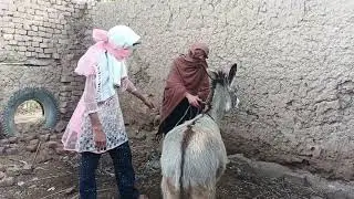 With donkey man masti 😱🙈😱😱