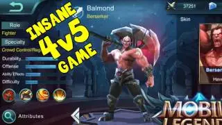 Mobile Legends Balmond 100%25 CRIT & ASPD 4v5 Gameplay Full HD VOD 2