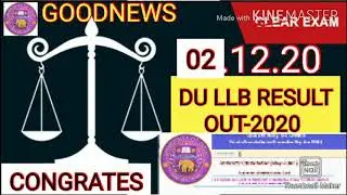 DU LLB RESULT 2020 OUT/DU LLB MERIT LIST 2020/DU LLB ENTRANCE RESULT/DU LLB RESULT/DU LLB RESULT OUT