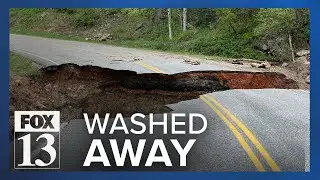 Payson Canyon road completely washed away