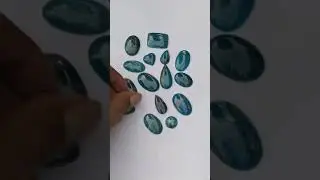 Free Size Natural Apatite  Stone Faceted Mix Shape loose cabochon - AK Gemstone Beads