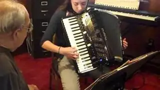 US champion accordionist Danielle Renzi, Bob Paolo Music Studio, Johnston, Rhode Island