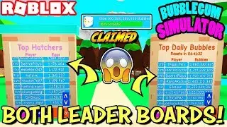 I'M ON *BOTH LEADERBOARDS* IN BUBBLEGUM SIMULATOR, PLUS I OPEN THE 100 BILLION BUBBLE PRIZE (Roblox)