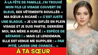 À La Fête De Famille, Le Visage De Mon Fils Était Tuméfié — Ma Sœur A Ricané : « C’est Une Blague »