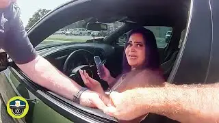 Psycho Karen&rsquo;s Bad Attitude Turns a Traffic Stop Into Chaos  | Karen Instant Karma
