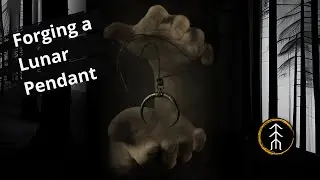 Blacksmithing ASMR: forging wiccan pendant - a moon necklace in iron