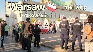Autumn Walk Warsaw Krakowskie Poland - 4 October 2025 | Walking Tour