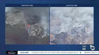 Gifford and Canyon fires scorching California