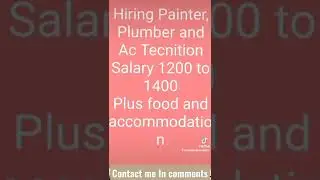 Dubai Jobs AC Technician | Plumbers Security Guards With Good salary #dubai #dxb #pakistan #india