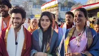 RK Roja, Sharwanand & Sakshi Vaidya Visits Tirumala | Manastars