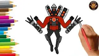 How to draw Titan Speaker Man | Skibidi Toilet #drawing #kids #cartoon 