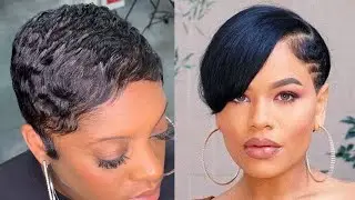 22 Beautiful Sleek Relaxed Natural Hair and Pixie Cuts for Women who knows whats up