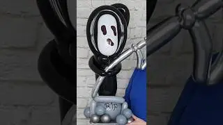 Grim Reaper Halloween Balloon Animal Tutorial #shorts