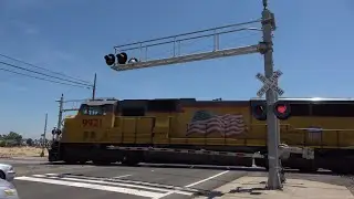UP 9921 Tracy Turn Local Light Power North, Gerber Rd. Railroad Crossing, Sacramento CA