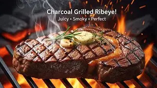 Charcoal Grilled Ribeye Steak | Juicy, Smoky, and Perfectly Seared Over Open Fire #cooking