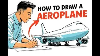 ✈ How to Draw a Boeing 747 | Step-by-Step Plane Drawing by Drawfinity