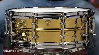 Ludwig 14x5 Hammered Brass Snare Drum with Tube Lugs (LB420BKT)