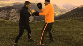 An outdoor Mittwork with Nelson Carvalho Fight Move Academy, Switzerland