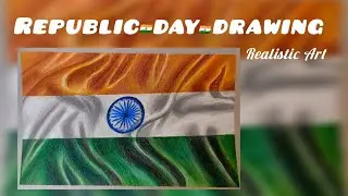 Republic day drawing 🇮🇳 | realistic drawing with colour pencil #republicday #viral #art #shorts #yt 