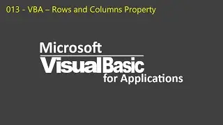 Excel VBA - Rows and Columns Property