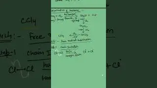Reaction mechanism: Free radical substitution- Halogenation of Alkane #organicchemistrynotes 