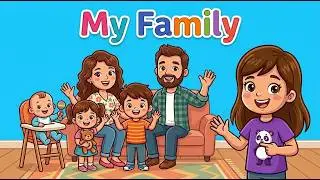 ¡Aprende la familia en inglés! 🐼 | Canción divertida para niños