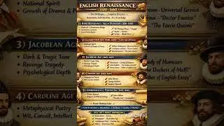 English Renaissance Period Complete Division | Early Renaissance to Puritan Age | UGC NET 2026