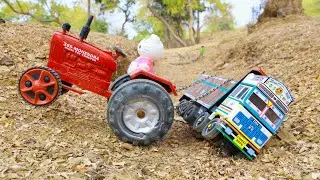 Accident TATA Lorry Truck Pulling Out Double Tractor ? Dump Truck Swaraj Tractor Jcb Video CS Toy