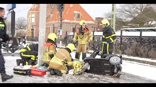 Scootmobieler zwaargewond na aanrijding met trein op perron in Gilze-Rijen