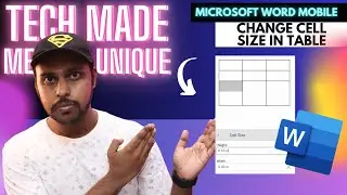 How to Change cell size in table in Microsoft word mobile |  Microsoft word mobile