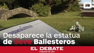 Desaparece la estatua de Severiano Ballesteros que estaba situada en Pedre&ntilde;a (Cantabria)