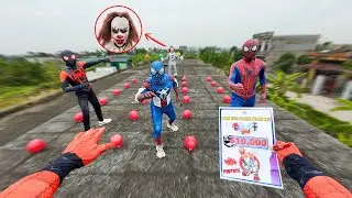 The Challenge Between Team Spider-Man and PENNYWISE & Serbian Dancing | $10,000 Prize ( Game POV )