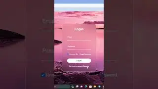 Modern login form Using only HTML & CSS Transparent Login Form With Source Code |#css #shortsfeed
