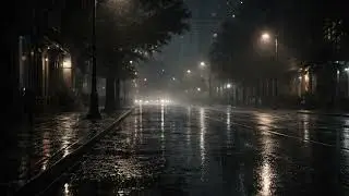 Rainy Street at Midnight | Night Ambient Radio
